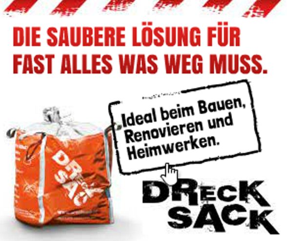 Drecksack - Die sauber Lösung für fast alles was weg muss. Ideal beim Bauen Renovieren und Heimwerken